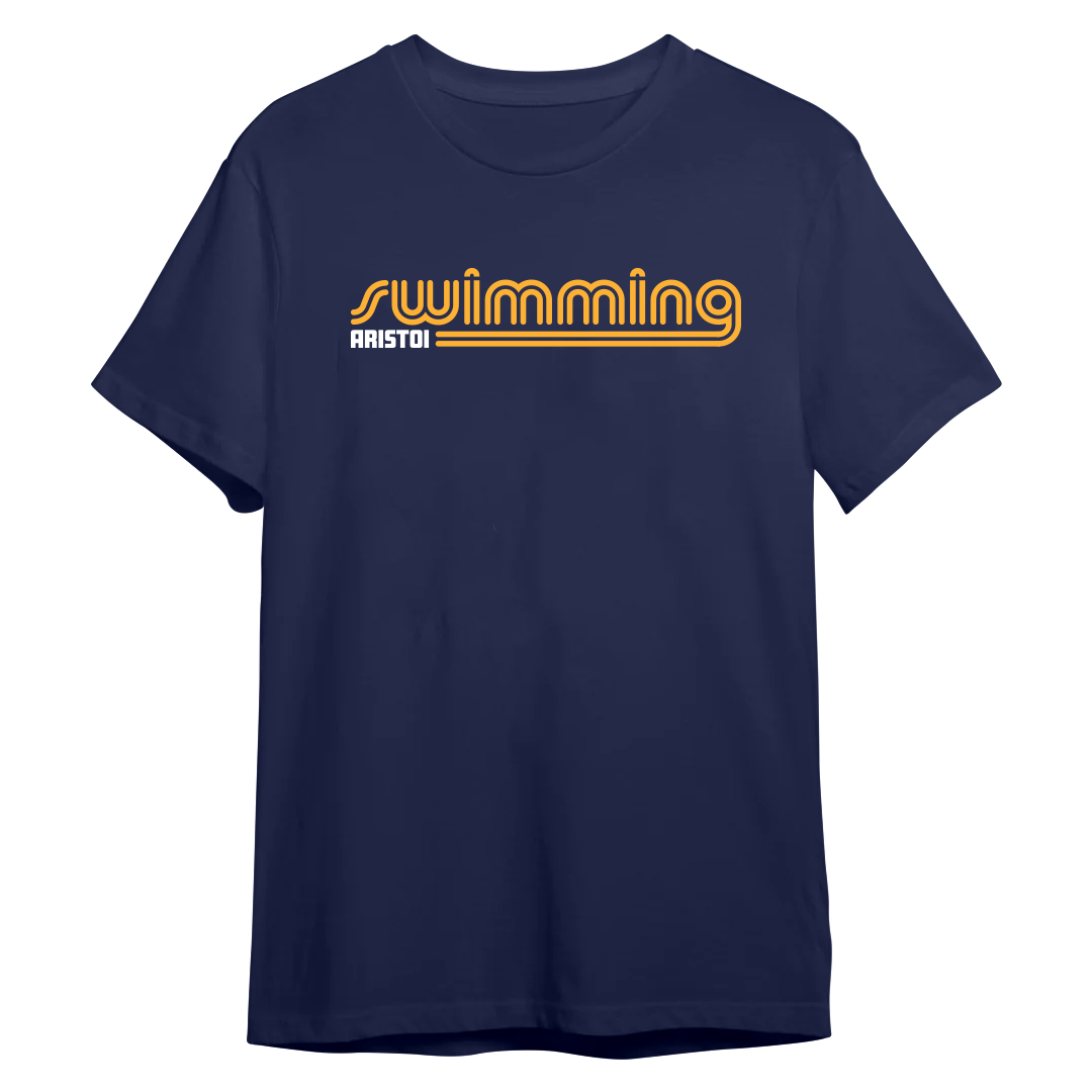 Swimming Custom Name & Number Performance Tee