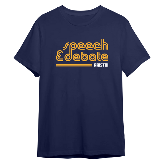 Speech & Debate navy tee mockup