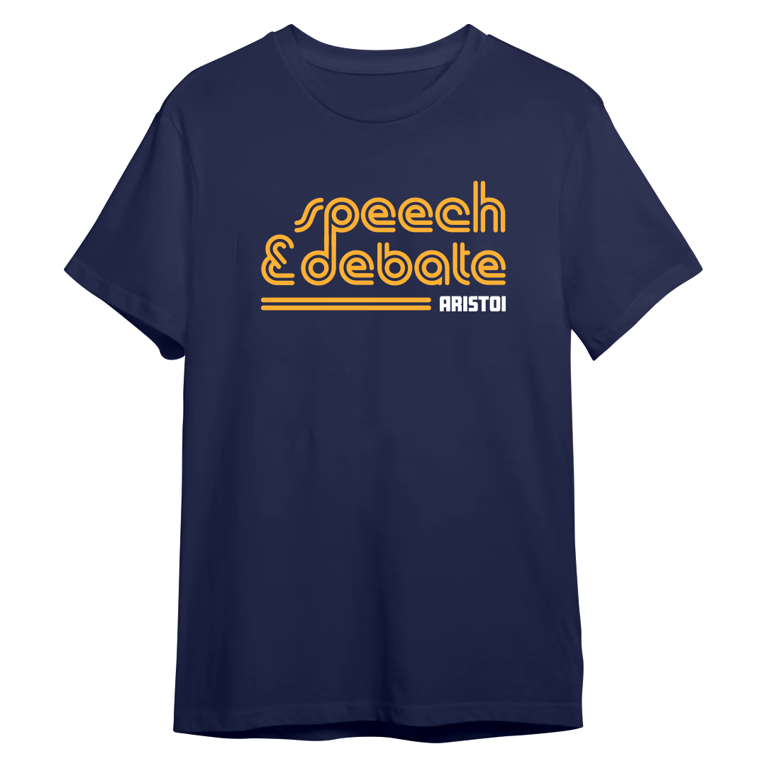 Speech & Debate navy tee mockup
