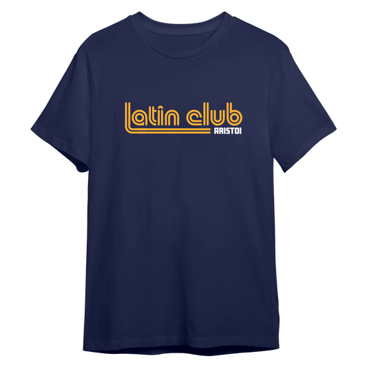 Latin Club navy tee mockup
