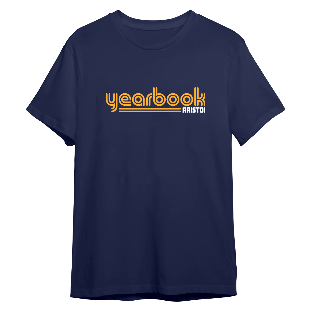 Yearbook navy tee mockup