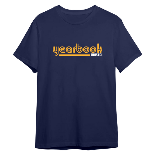 Yearbook navy tee mockup
