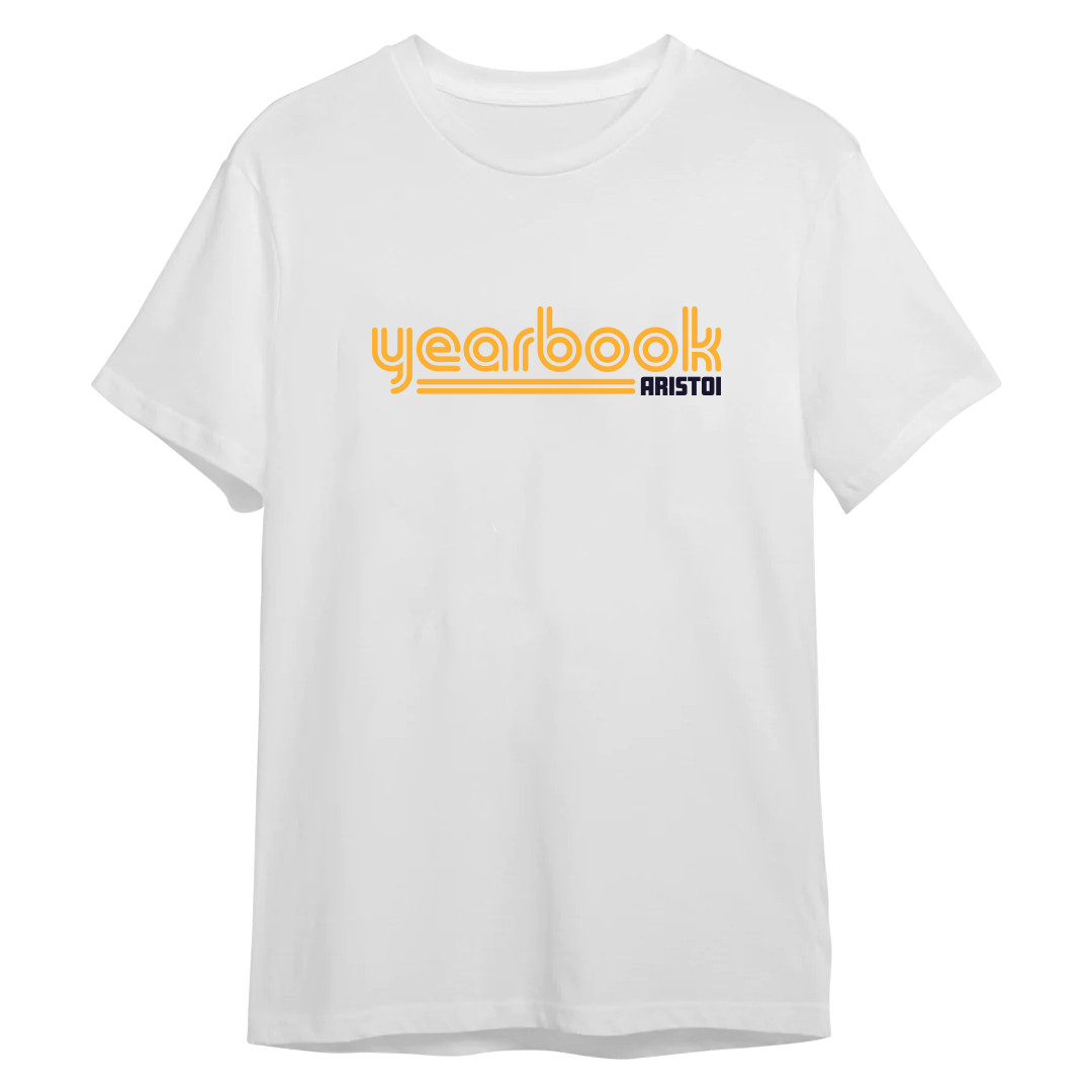 Yearbook white tee mockup
