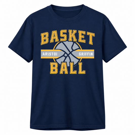 Basket Ball navy tee mockup