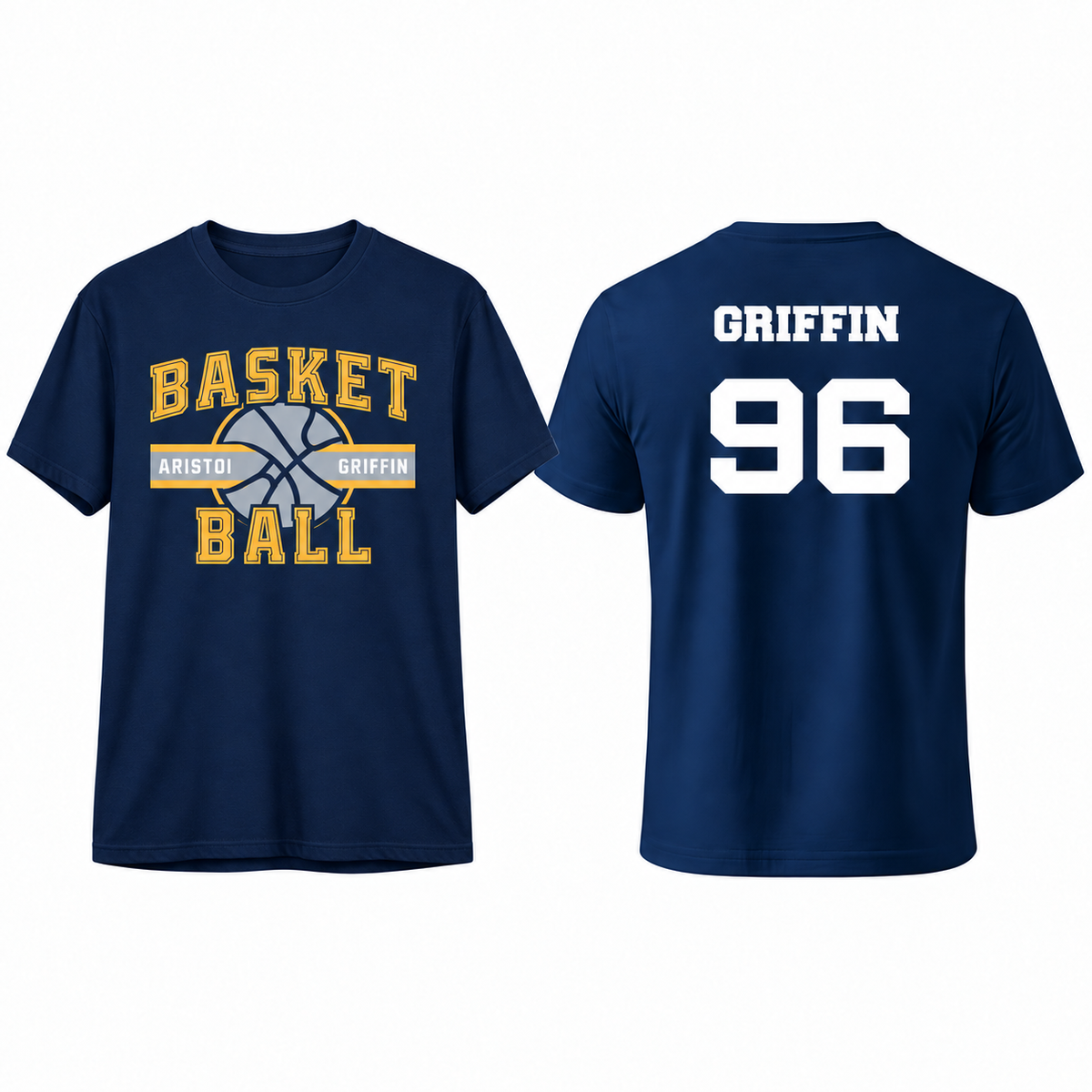 Basket Ball custom name and number front and back