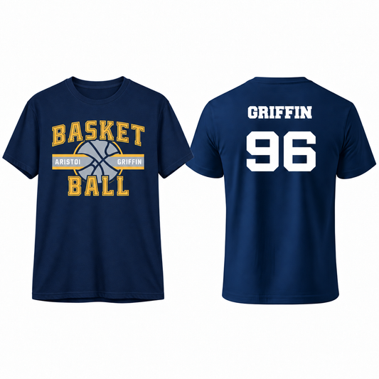 Basket Ball custom name and number front and back
