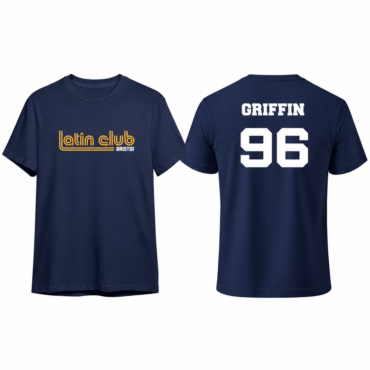 Latin Club custom name and number front and back