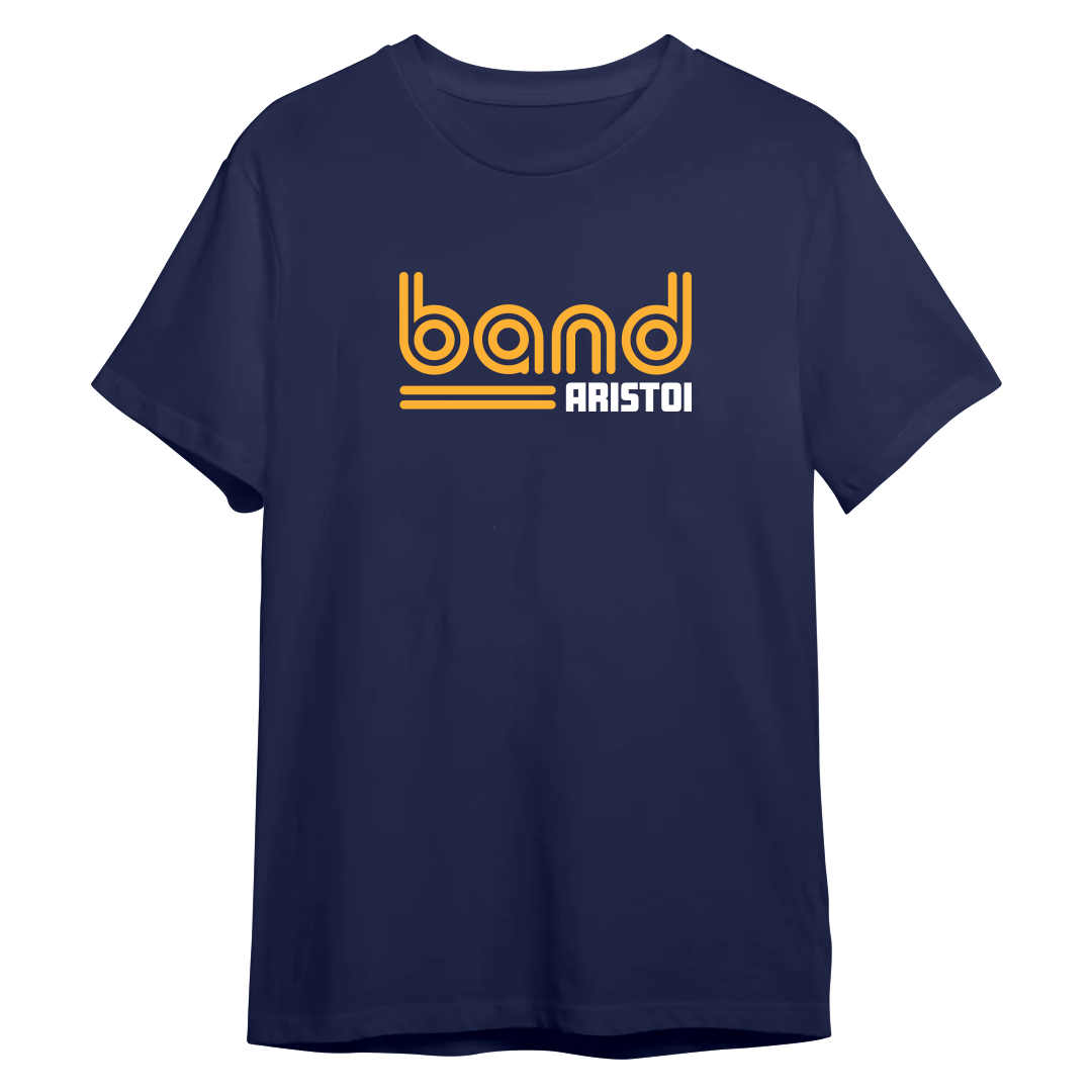 Groovy Style Band 100% Cotton Tee in Navy