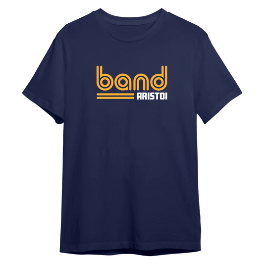 Groovy Style Band 100% Cotton Tee in Navy