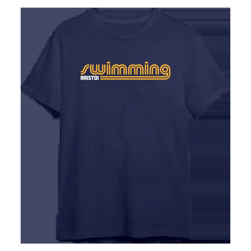 Groovy Style- (Swimming) "Custom Name & Number" 100% Cotton Tee